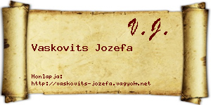 Vaskovits Jozefa névjegykártya